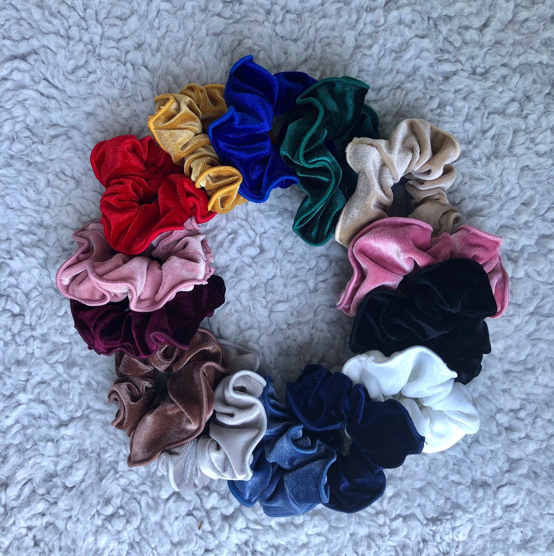 Crushed Velvet Scrunchie Girl Hair Accessories Top Knot Scrunchie