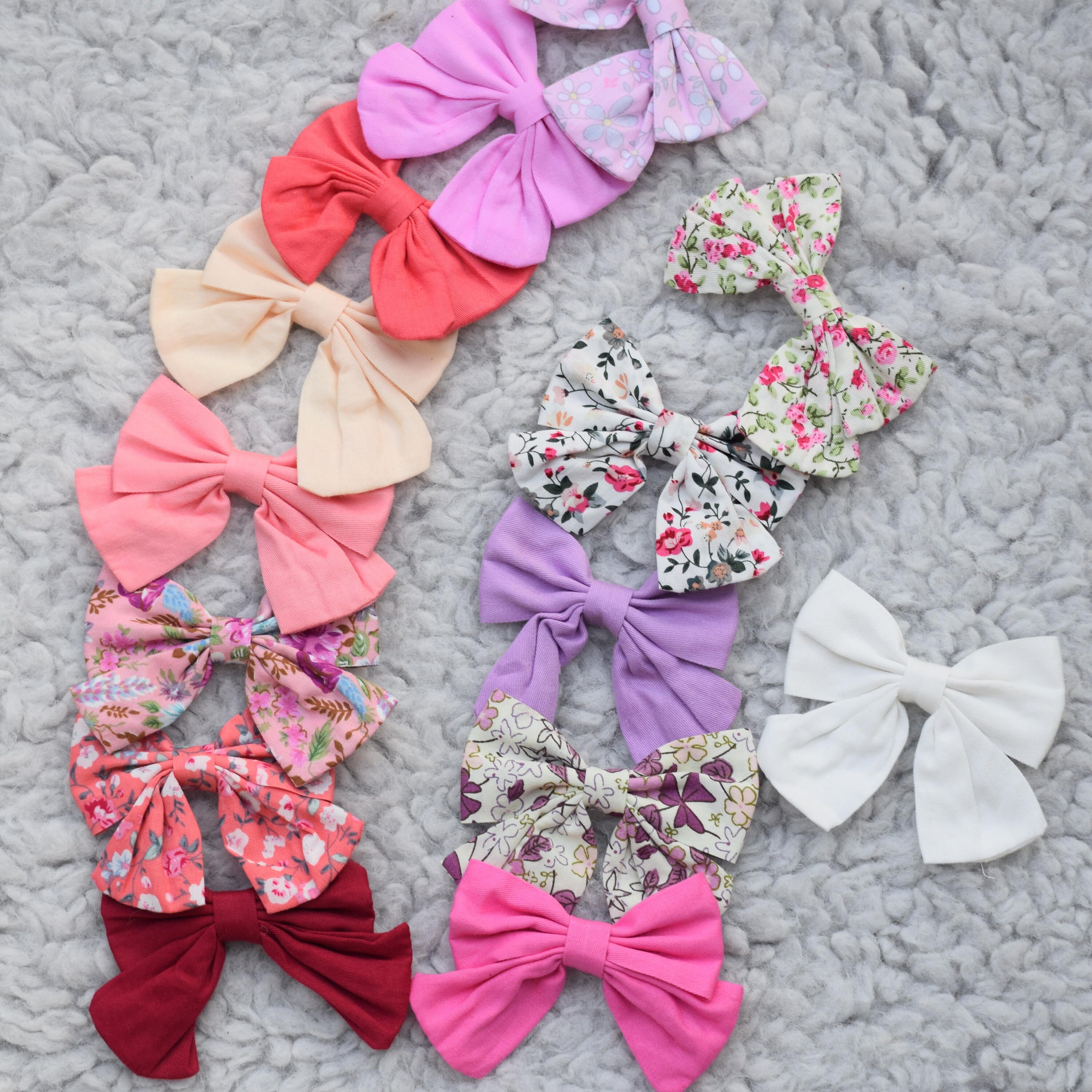 Baby Girl Toddler Hair Clip Girl Cotton Bows Pigtail Clips Etsy Canada
