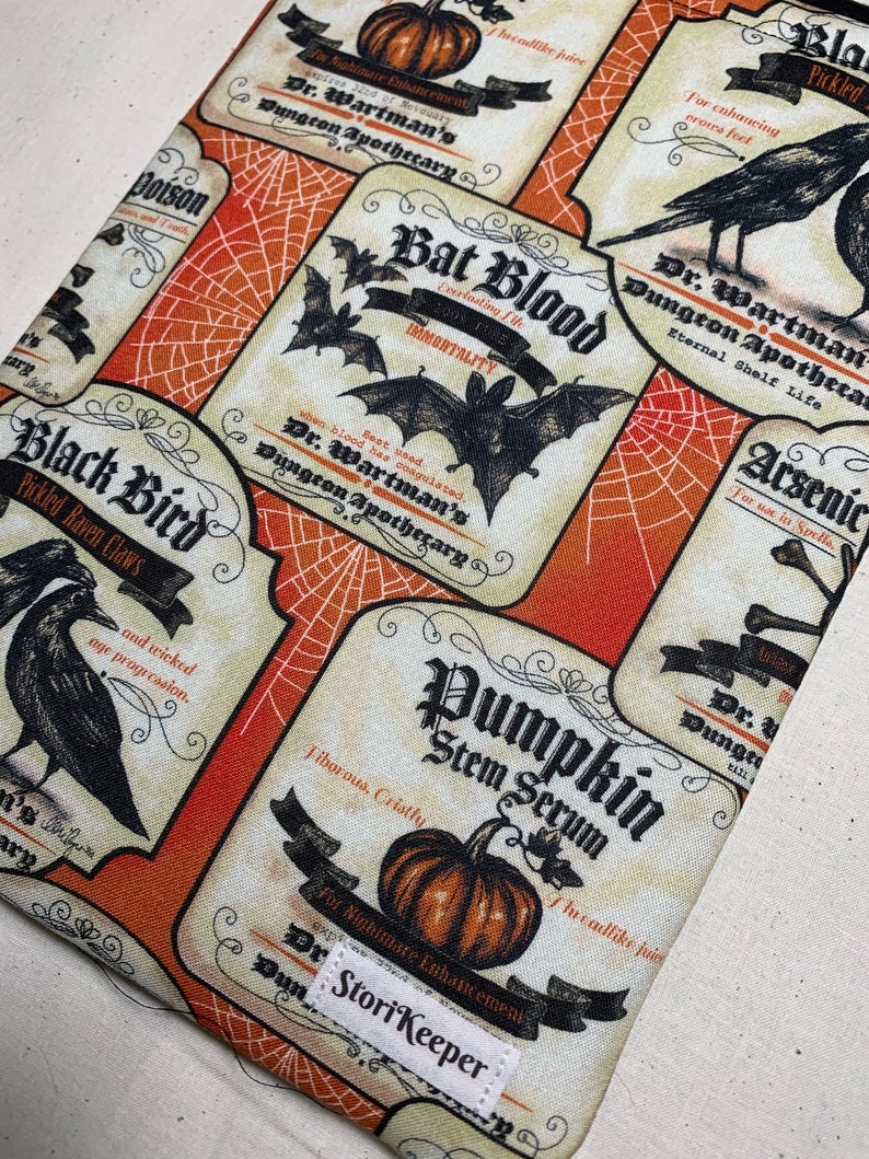 Book Sleeve Booksleeve Tablet Sleeve Ingredients Halloween Apothecary Padded Organizer Protector Tech Case