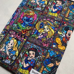 LE-Stain Glass Characters, Book Sleeve, Tablet Sleeve, Tech Case, Organizer, Protector, Padded, Booksleeve