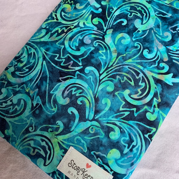 Watercolor, Paisley, Teal, Book Sleeve, Tablet Sleeve, Tech Case, Organizer, Protector