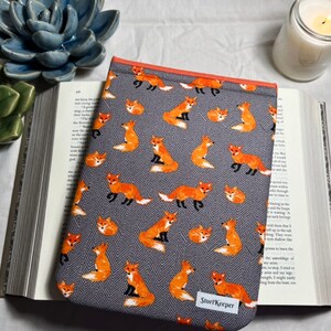 Modern Foxes, Padded, Book Sleeve, Tablet Sleeve, Tech Case, Organizer, Protector, Closure, Pouch, Cover