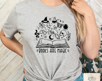 Books are Magic Tee: Bookish Fantasy Reader Shirt