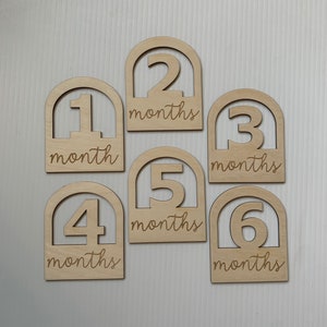 Newborn Milestone Wooden Markers, Neutral Milestone Markers, Newborn Photos, Girl or Boy, Newborn Minimalist, Arch
