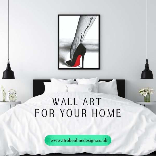 Love Is Louboutin's - Red Bottom High Heels Provocative Pop Art Wall Print