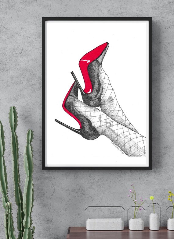 Rongrong DeVoe Canvas Art Picture - Christian Louboutin Classic Heels ( Fashion > Shoes > High Heels art) - 26x26 in
