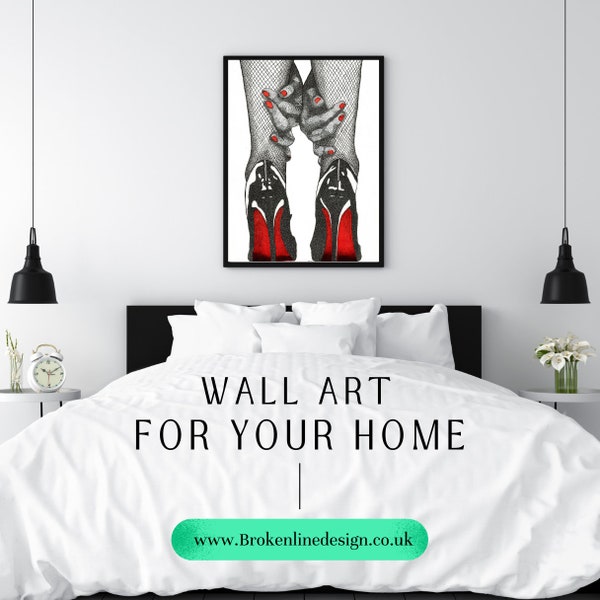 Louboutin Heels - Red Bottoms - Designer - Provocatorio - Stampa da parete Pop Art