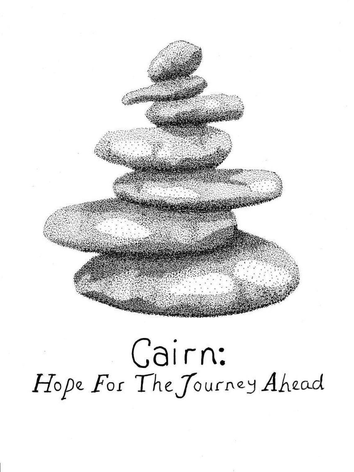 Cairn Rock Stack Inspirational Quote Motivational Etsy