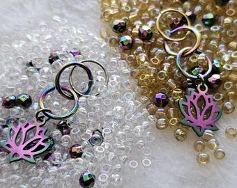 Rainbow Luster Loc Sprinkle Mix with Charms, Dreadlock Accessories, Loc Jewelry