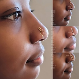 Ethnic Copper Nose Cuff, Afrocentric Nose Jewelry, The Purity Cuff