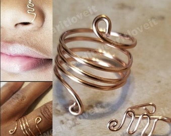 Nose Cuff And Ring Set, Nose Ring