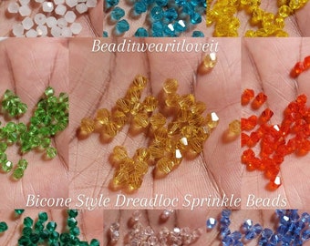 Bicone Style Loc Sprinkle Beads, Braid Jewelry Dreadlock Accessories, Loc Jewelry