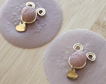 Adjustable Heart Clip On nipple Jewelry, Gold Nipple Rings No Piercing, Nipple Clamp, Nippies, Nipple Jewelry