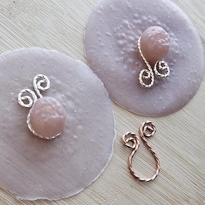 Adjustable Clip On Nipple Jewelry, Nipple Rings No Piercing, Twisted Wire Clip on Nipple Clamp, Nippies, Nipple Jewelry