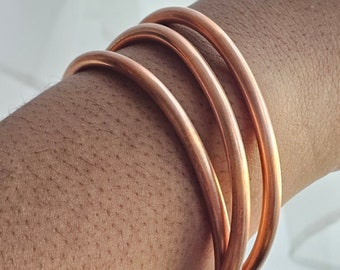 Pure Copper Bangles, Adjustable Stackable Bracelets, Raw Copper Cuff Bracelets, Style #7