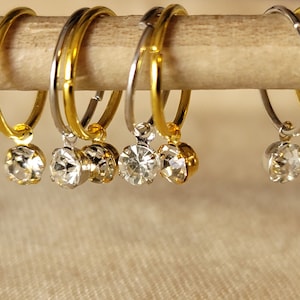 8pcs Rhinestone Hair Rings, Dread Rings Loc Jewelry, Braid Rings, Loc jewelry, Dreadlock Rings