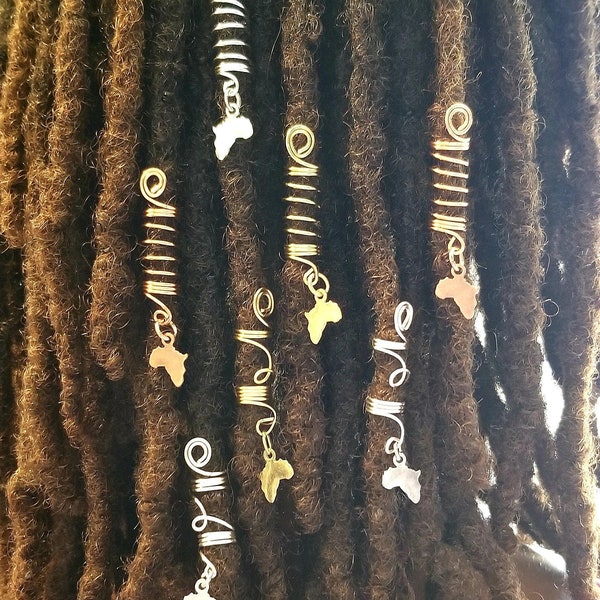 Bijoux Afrique Loc. Accessoires pour cheveux dreadlocks, perles pour tresses, bijoux africains