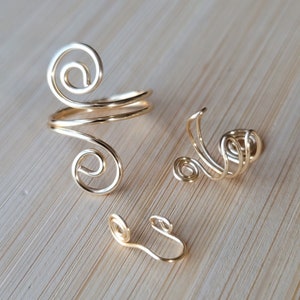 Wire Wrapped Spiral Ring, Copper Ring, Jewelry set