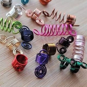 16 Mixed Colors and Designs Loc Jewelry Set. Dreadlock Beads, Rainbow Beads For Braids, Loc Jewelry, Afrocentric Hair Accessories