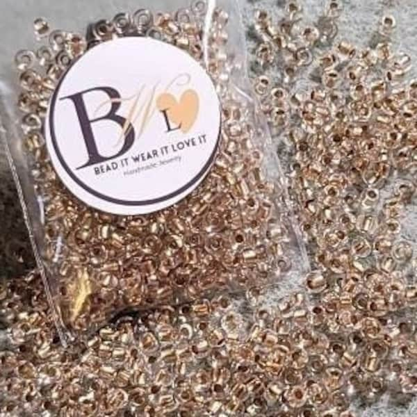 Small Gold Lined Clear Loc Sprinkle Beads, Braid Jewelry Dreadlock Accessories, Dread Sprinkle Beads, Loc Jewelry