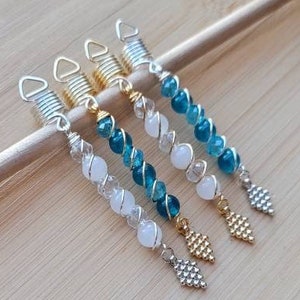 Jade Crystal Loc Beads. Dreadlock Accessories, Dread Beads, Loc Jewelry