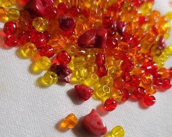 CLEARANCE SALE Red Coral Crystal Loc Sprinkle Beads, Braid Jewelry Dreadlock Accessories, Loc Jewelry