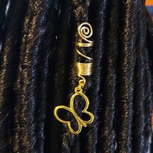 CLEARANCE Kids Butterfly Loc Jewelry. Dreadlock Hair Accessories For Children And Adults, Beads For Braids, Loc Jewelry