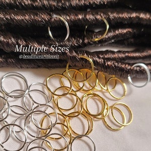 HAIR BRAID BEADS Silver Hair Rings Braided Gold Ring Women Accessories Hair  Styles 30 Piece Bead Set 