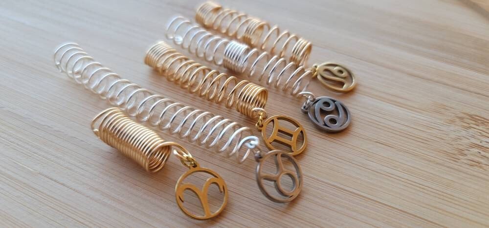 Zodiac Loc Jewelry. Birthday Dreadlock Hair Accessories, Beads For Braids
