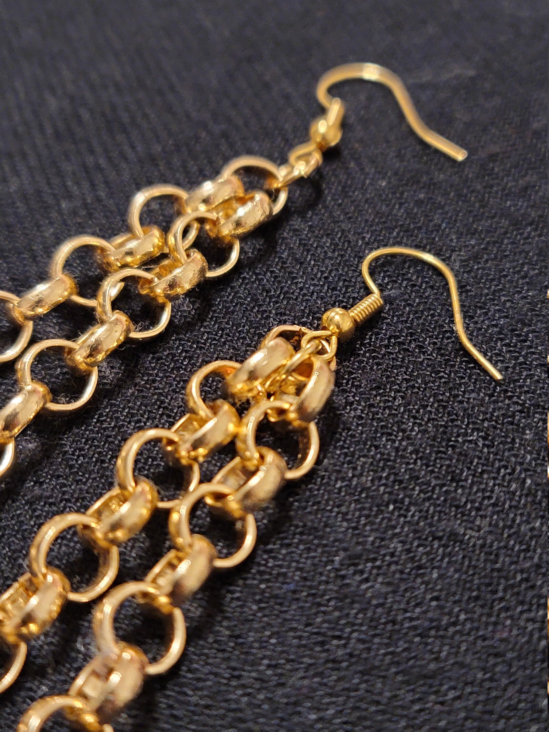 Chain Link Earrings Etsy