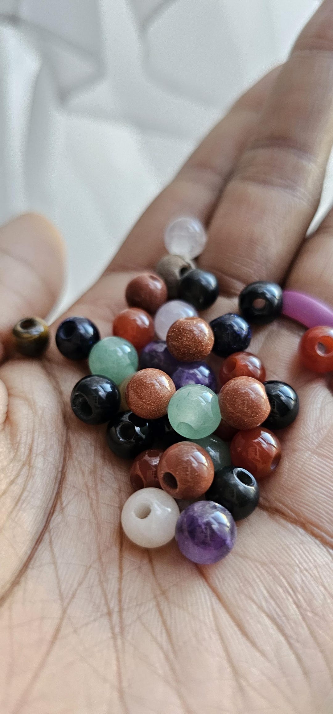 Small Gemstone Loc Beads, Sisterlock Hair Accessories, Beads  display picture 3