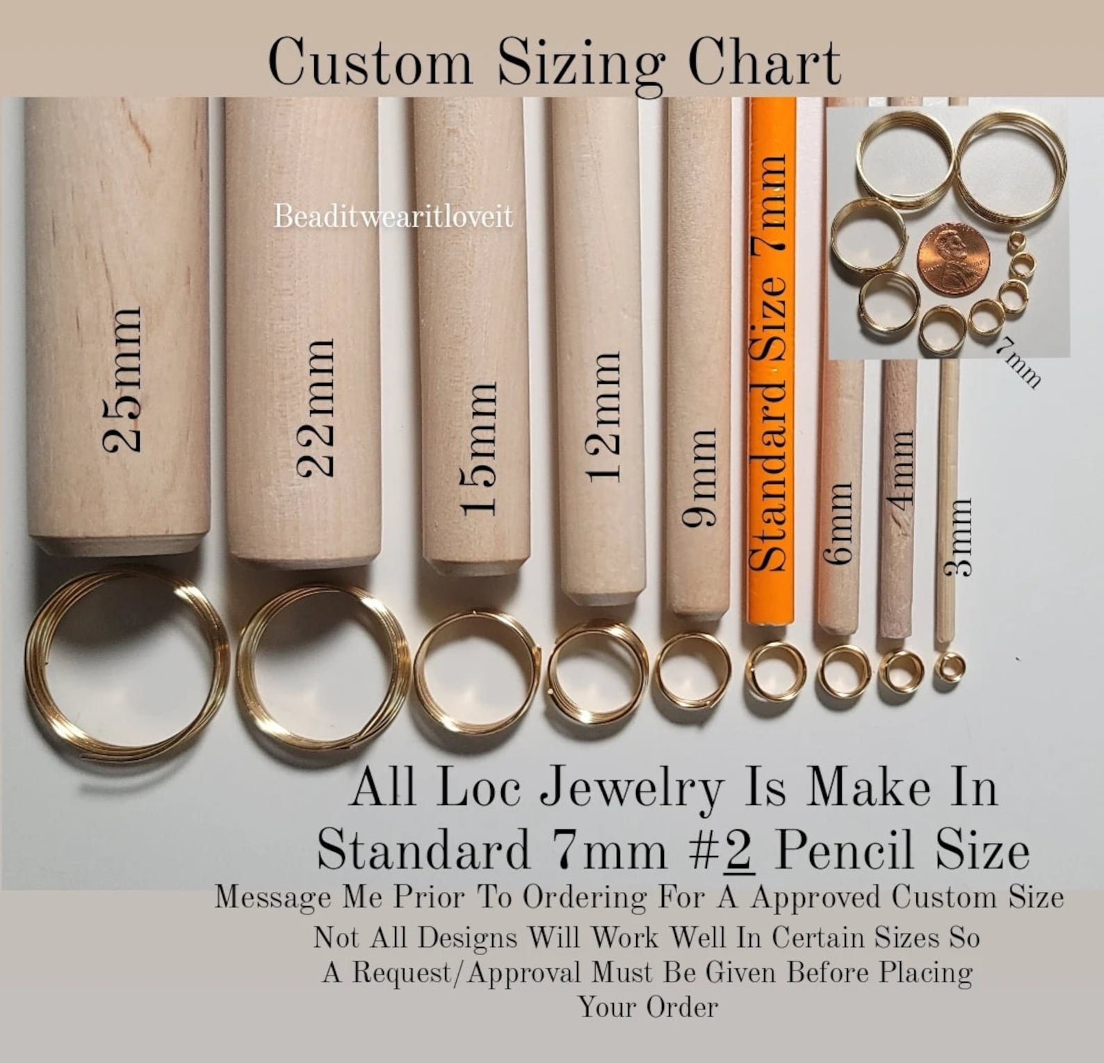 Modu Loc Rings Set of 3 Loc Cuffs, Copper Loc Sprinkle Beads Set, Braid Jewelry ...