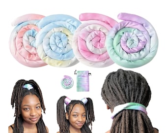 CLEARANCE Biegbare Satin Lok Haargummis, Draht Drehbare Haargummi, Biegbare Dread Wrap, Dickes Haar Halter, Loks Haargummi Pferdeschwanz Halter