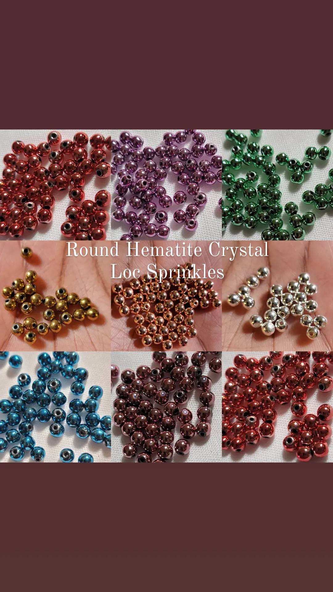 Buy Round Hematite Crystal Dreadlock Sprinkle Beads, Braid Jewelry  Dreadlock Hair Accessories, Gemstone Loc Jewelry, Dread Beads Online in  India 
