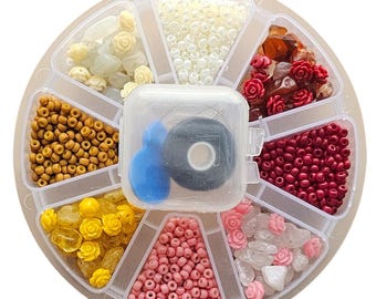 Rose Garden Crystal Loc Sprinkle Complete Kit, Dreadlock Hair Bead Accessories, Sprinkle Beads for Braids Locs, Loc Jewelry