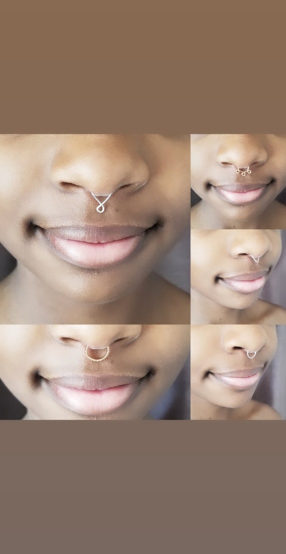 Fake nose store ring etsy