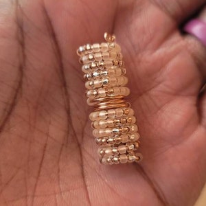 4 Pcs Sunstone Crystal Loc Jewelry Set. Dreadlock Hair Accessories, Metal Beads For Braids, Dread Loc Beads image 5