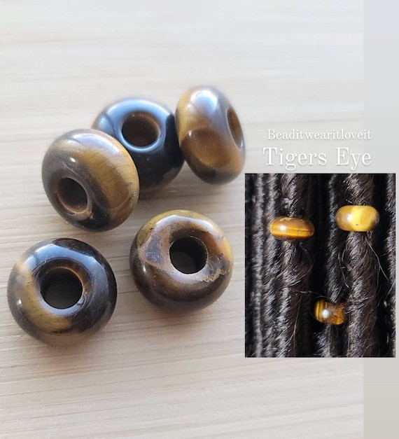 Slide-on Bead Charm Tiger Eye Sterling Silver 4mm Center Hole Slide-on Bead Charm Tiger Eye Sterling Silver 4mm Center Hole