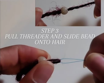 Loc Jewelry Bead Threader, Dreadlock Hair Accessory Tool, Set of 2 Bead  Threaders 
