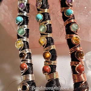 Chakra Loc Jewelry, Dreadlock Hair Accessories, Beads For Braids, Crystal Loc Jewelry image 5