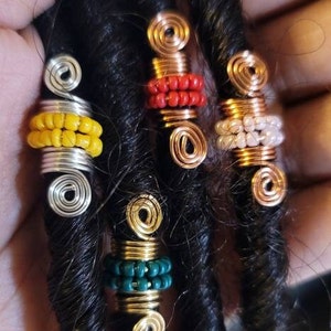 Dreadschmuck, Dreadperlen, Kupfer Dreadschmuck, Afrocentric Perlen Für Zöpfe Twist Und Dreadlocks, Spiralhaarperlen, LokSpulen