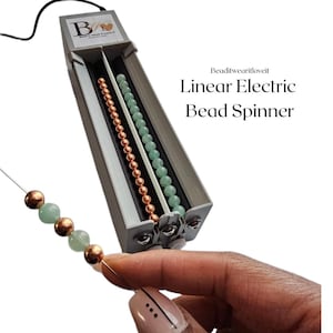 Linear Electric Bead Spinner for Jewelry Making - Automatic Round Bead Beading Tool Needles Included,