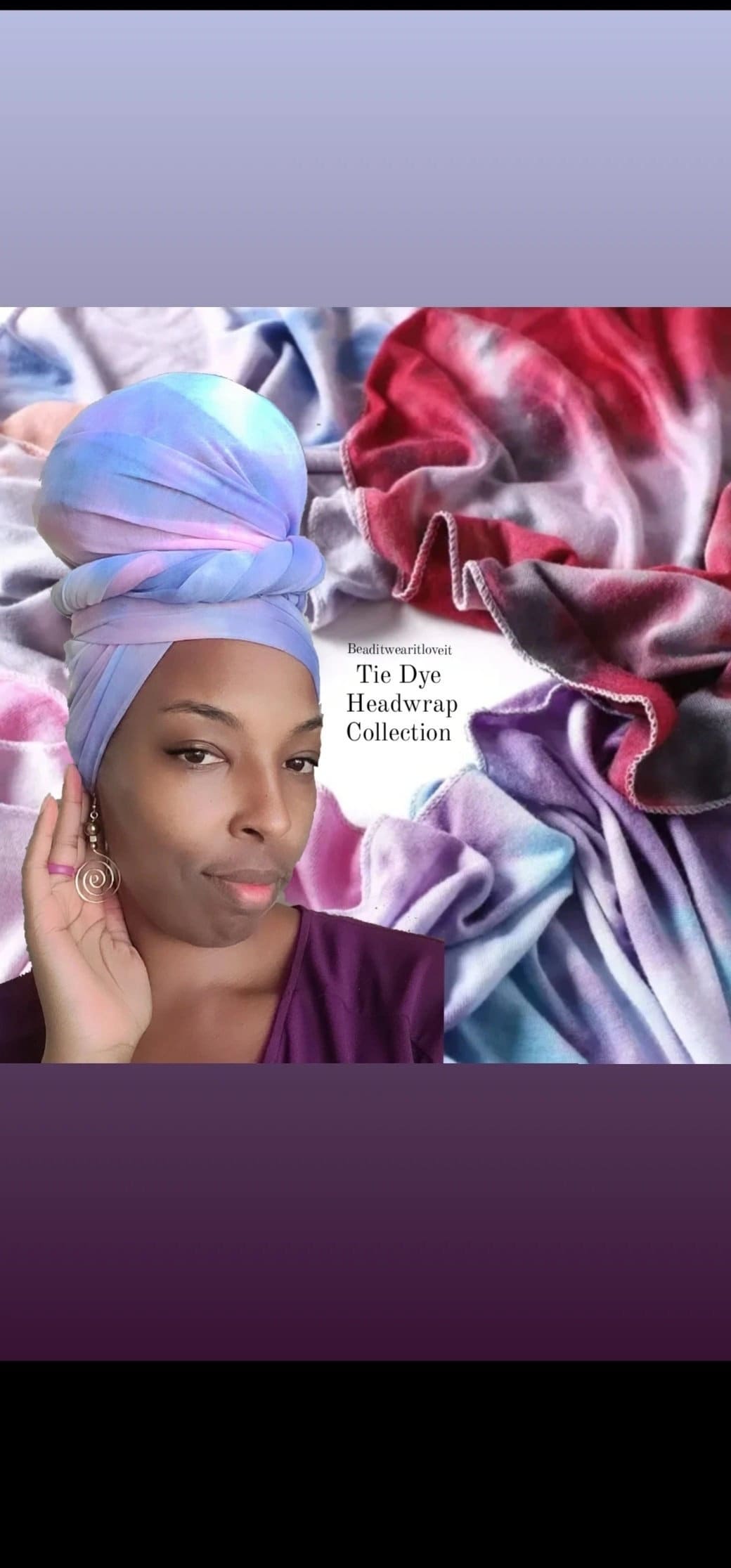 tie dye turban head wrap