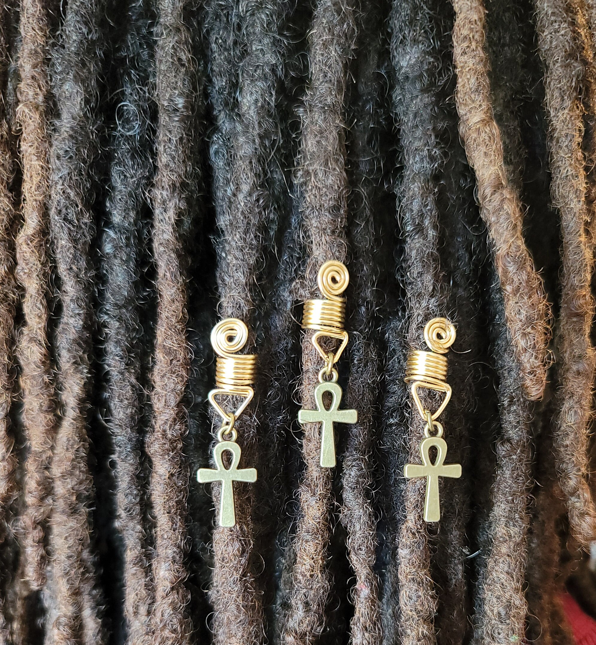 Gold Ankh Loc Jewelry Dreadlock Hair Accessories Beads For Etsy
