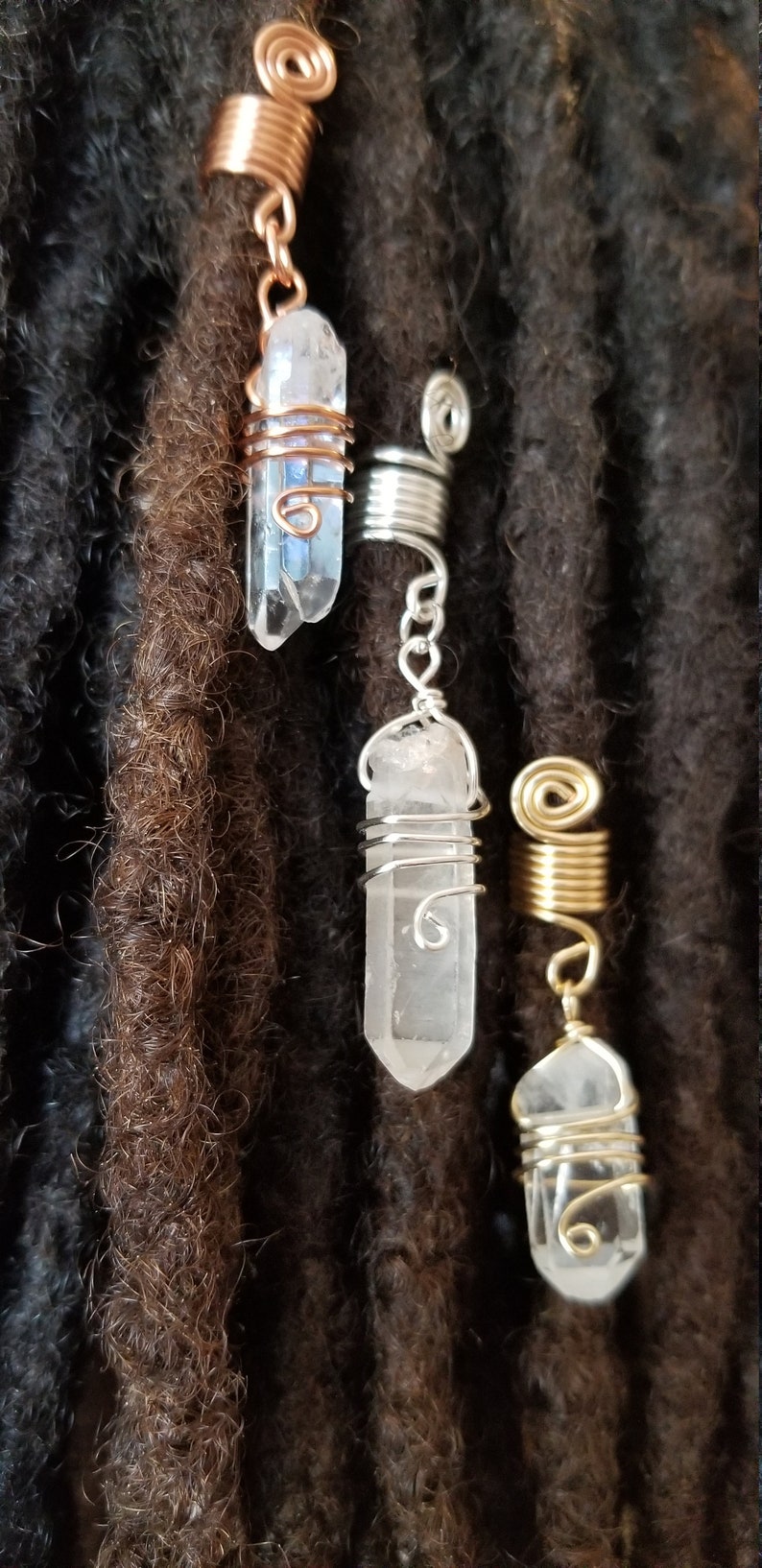 Quartz Crystal Loc Jewelry. Dreadlock Hair Accessories Beads Etsy
