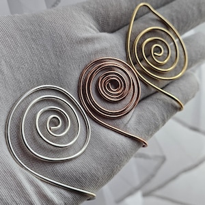 Spiral Copper Palm Ring, Palm Cuff, Thinner Style Tarnish Resistant Copper Hand Cuff, Copper Cuff Bracelet, Spiritual metaphysical gift