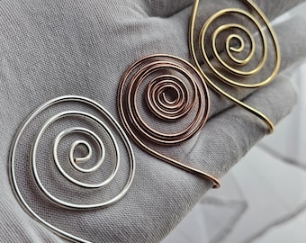 Anillo de palma de cobre en espiral, brazalete de palma, brazalete de mano de cobre resistente al deslustre de estilo más delgado, pulsera de cobre, regalo espiritual y metafísico