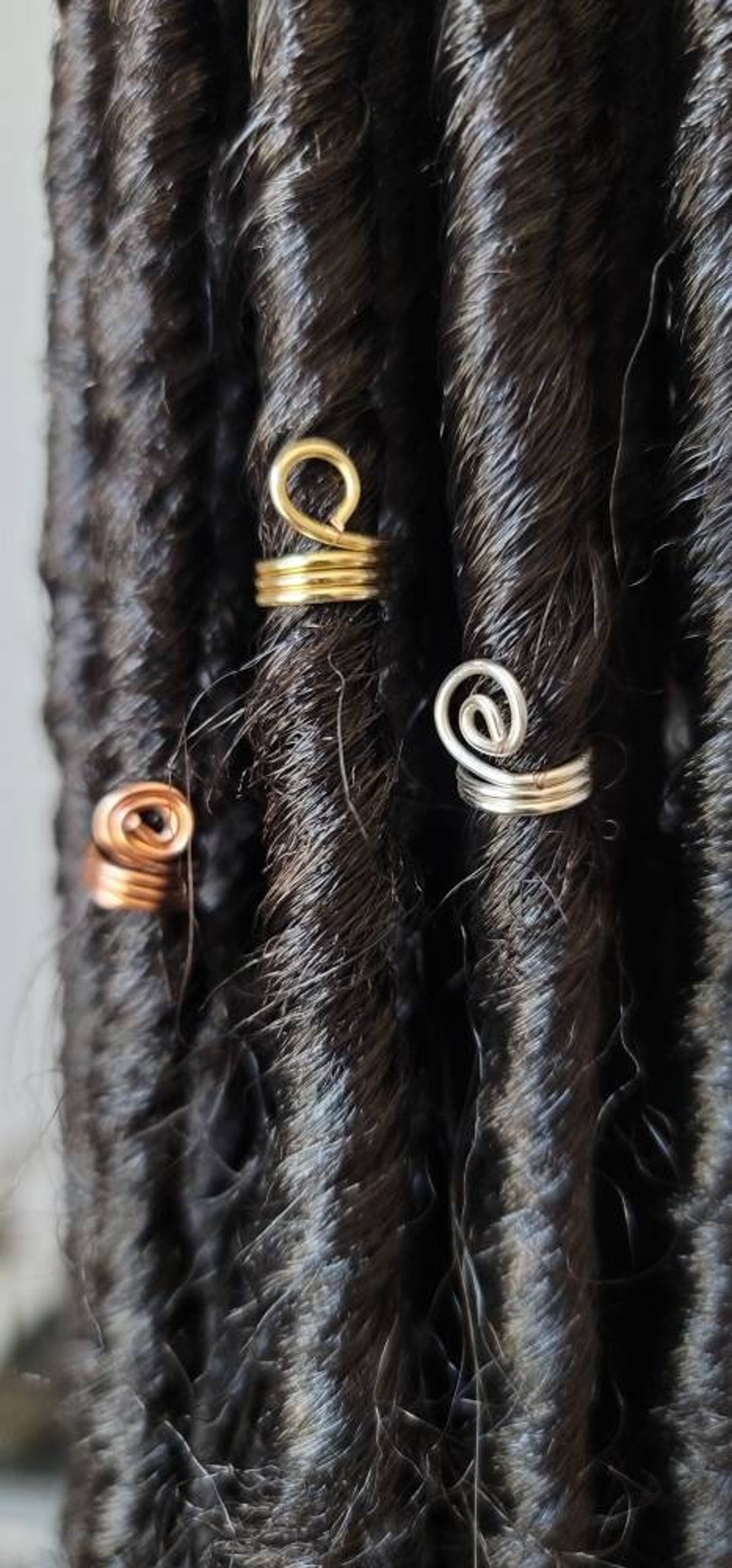 Crystal Butterfly Loc Jewelry, Gold Butterfly Copper Hair Beads, Dreadlock  Hair Accessories, Metal Beads for Braids, Dread Beads 