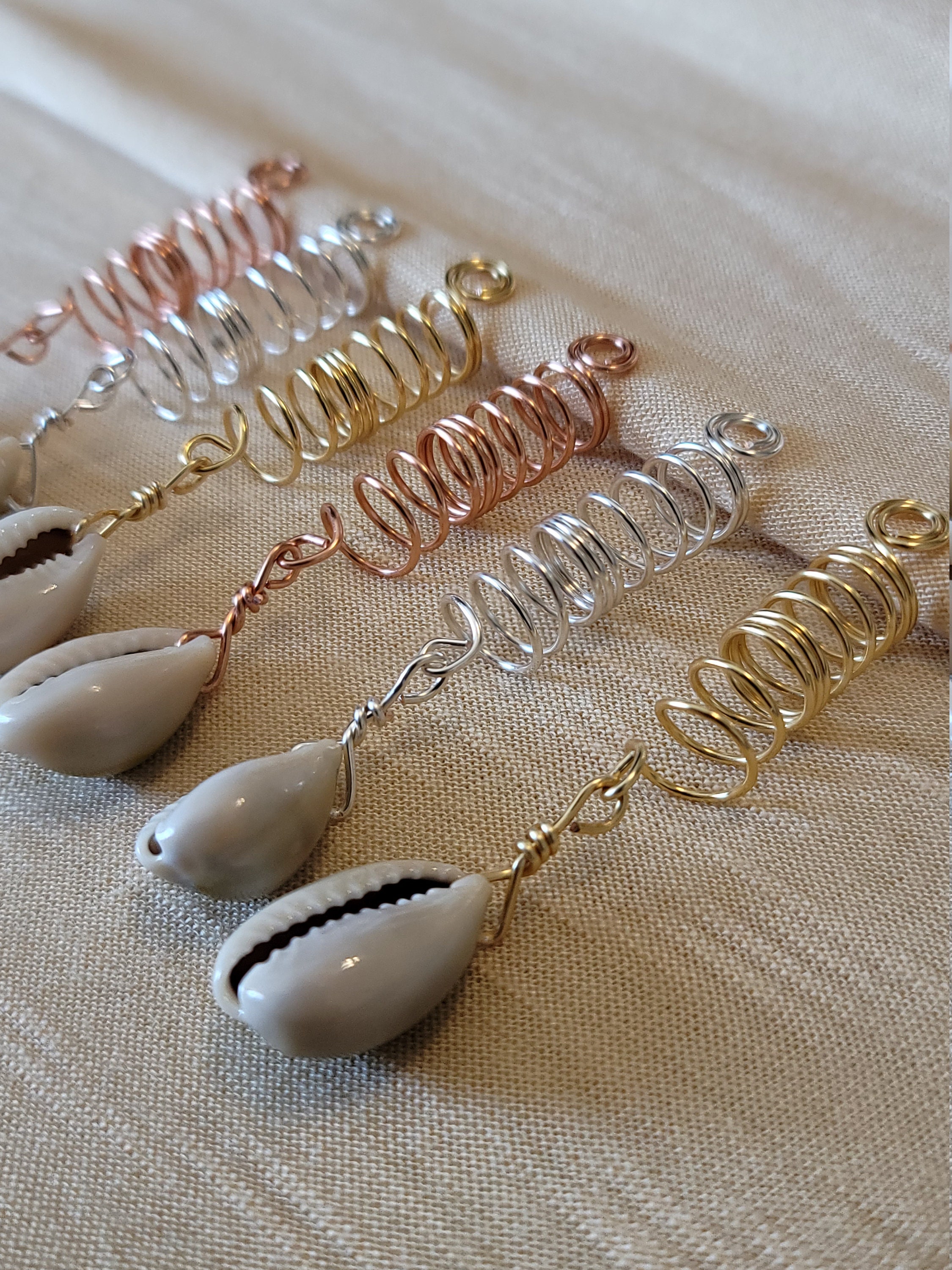Cowrie shell hair rings best sale