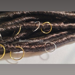 10pcs Hair Rings For Locs Braids & Twists, Dread Rings, Braid Rings, Loc jewelry, Dreadlock Rings image 7